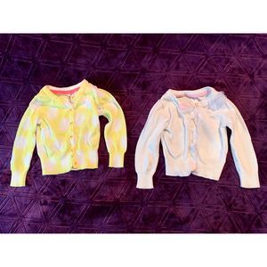 LOT of TWO sweaters 12 months girls Cherokee - white and yellow